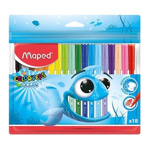 Maped Pochette De 18 Feutres Color' Peps Océan